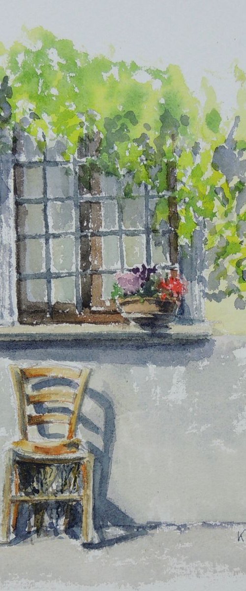 A window and chair in Genga by Krystyna Szczepanowski