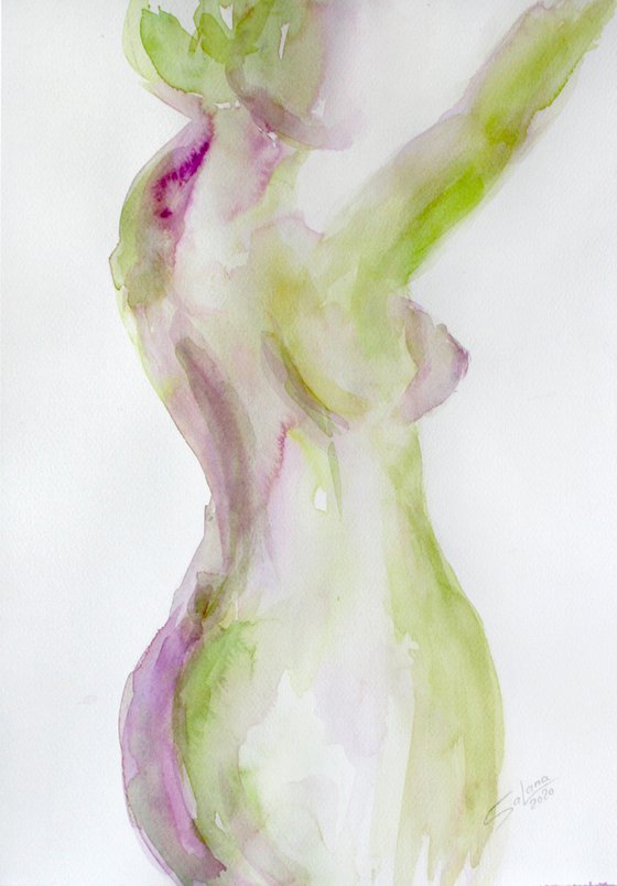 Grace III. Series of Nude Bodies Filled with the Scent of Color /  ORIGINAL PAINTING