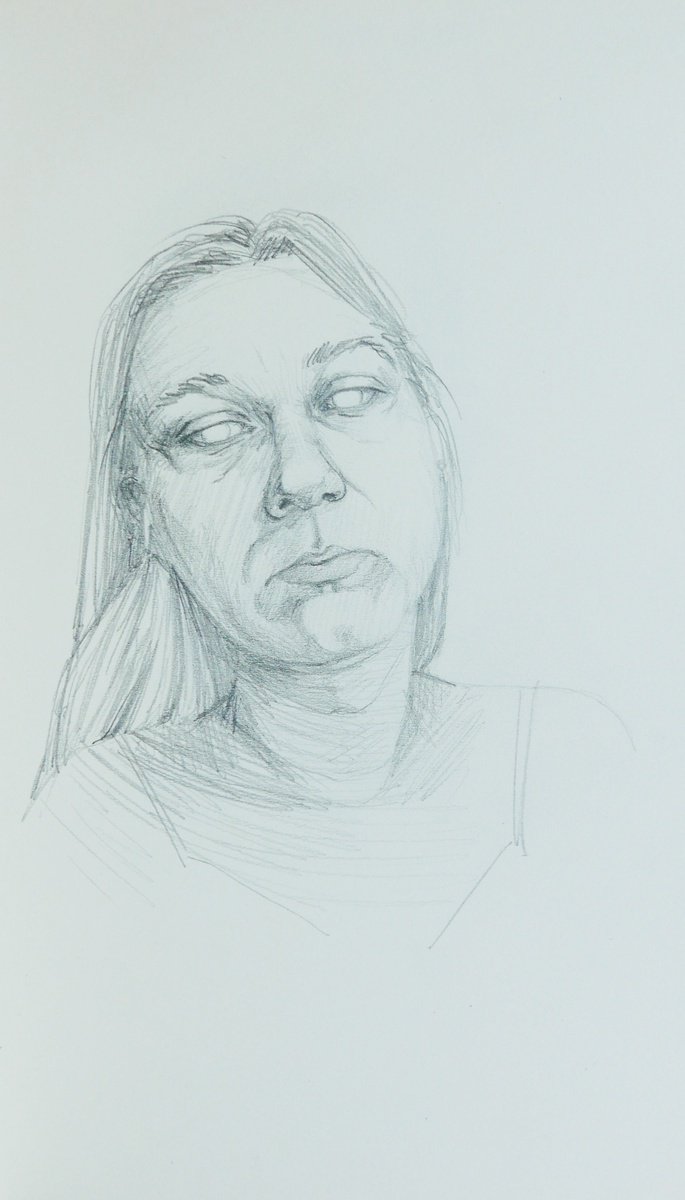Face sketch July 20 by Karina Danylchuk