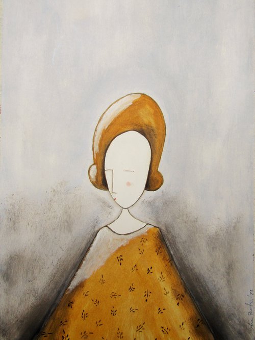 The woman in ocher by Silvia Beneforti