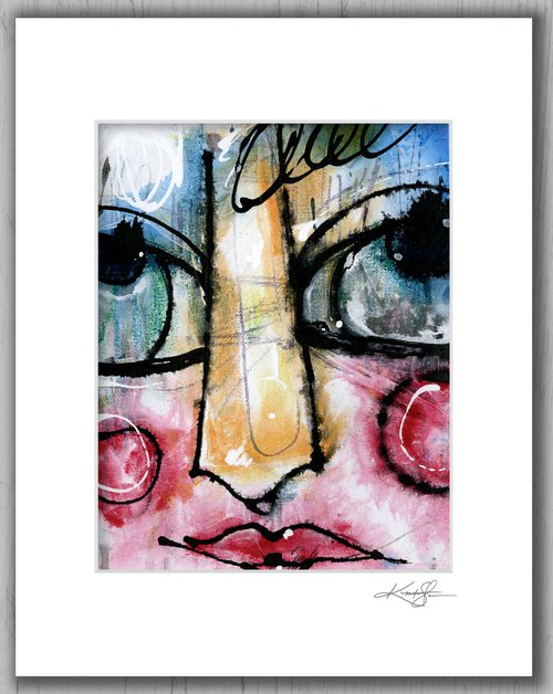 Funky Face Whimsy 18 - Painting by Kathy Morton Stanion by Kathy Morton Stanion