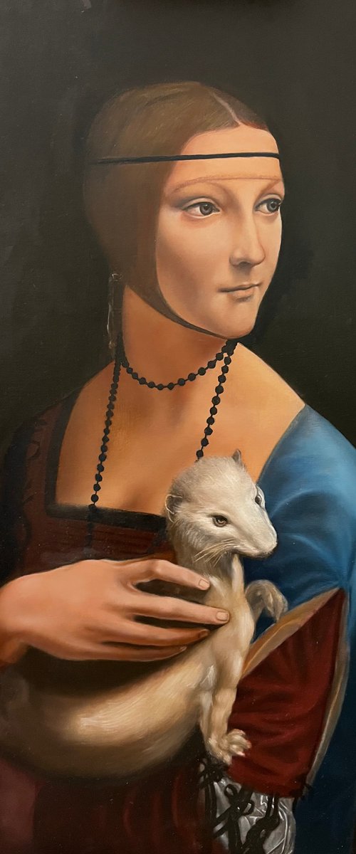 Leonardo’s Lady with Ermine (In Progress) by Angelo Di Carlo