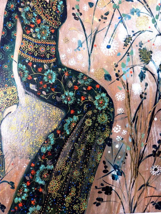 Moon garden 46 x 61 cm.