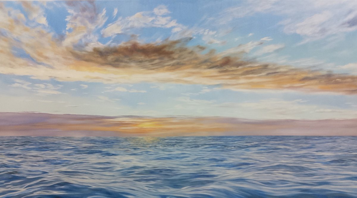 Photorealistic Oil Painting , As The Day Is Dawning By Peter Goodhall, 54 X 30, Artwork For Sale On Artfinder