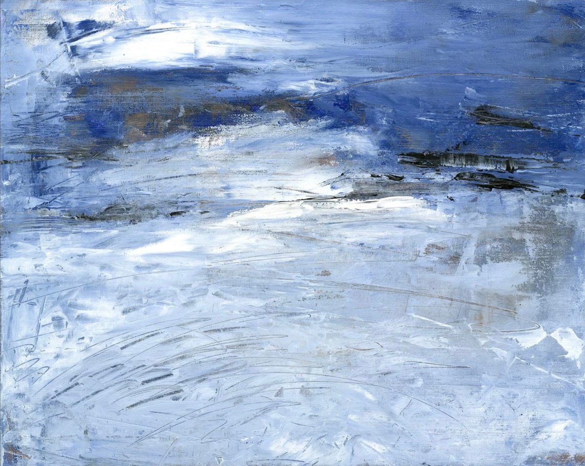 Abstract Landscape Acrylic Painting By Kathy Morton Stanion, 20 X 16", A New Journey 1, Original Artwork