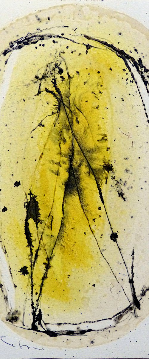 The Yellow Abstract 3, 21x29 cm by Frederic Belaubre