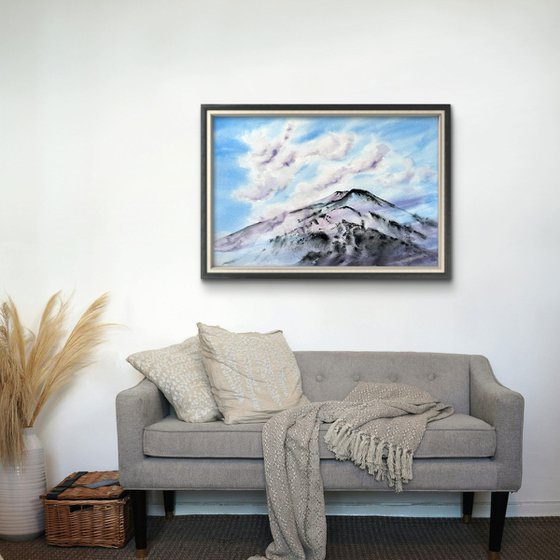 Majestic clouds Volcano Etna