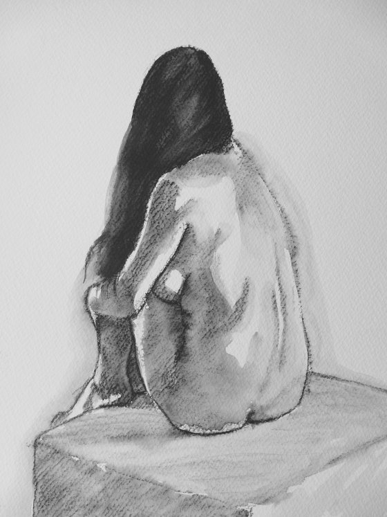 Seated female nude