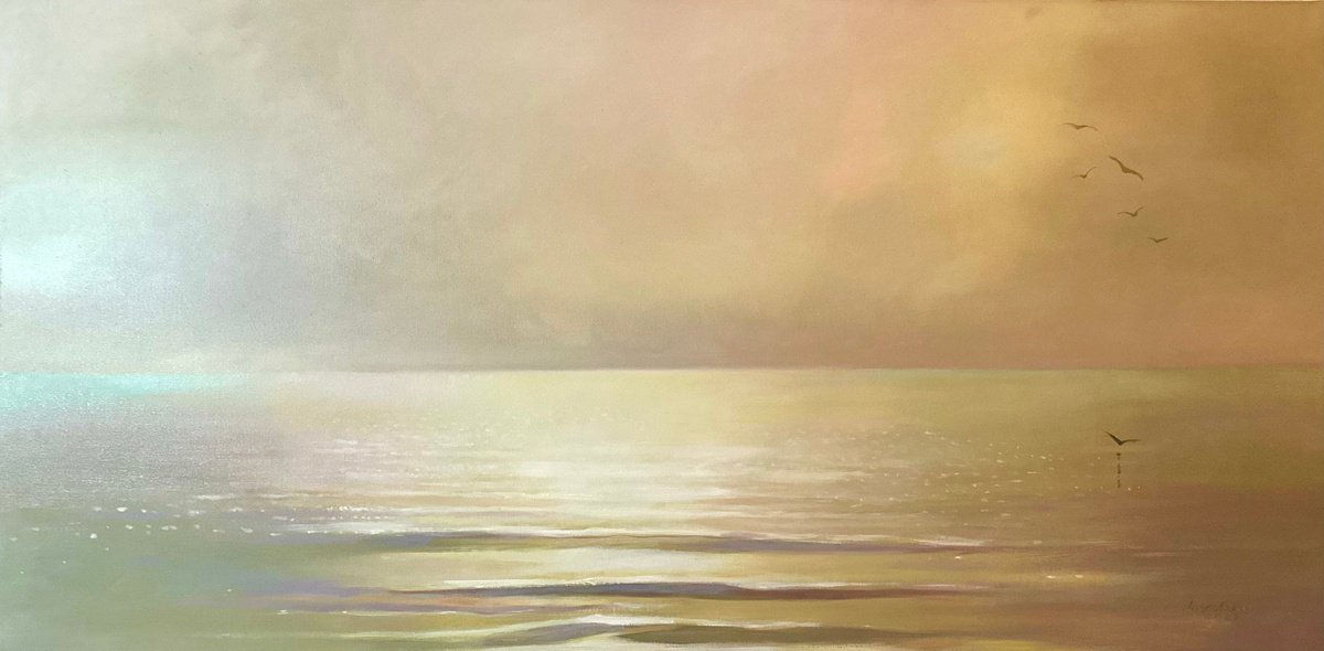 Pearl Sea By Fosco Culto, 55 X 28, Artwork For Sale On Artfinder