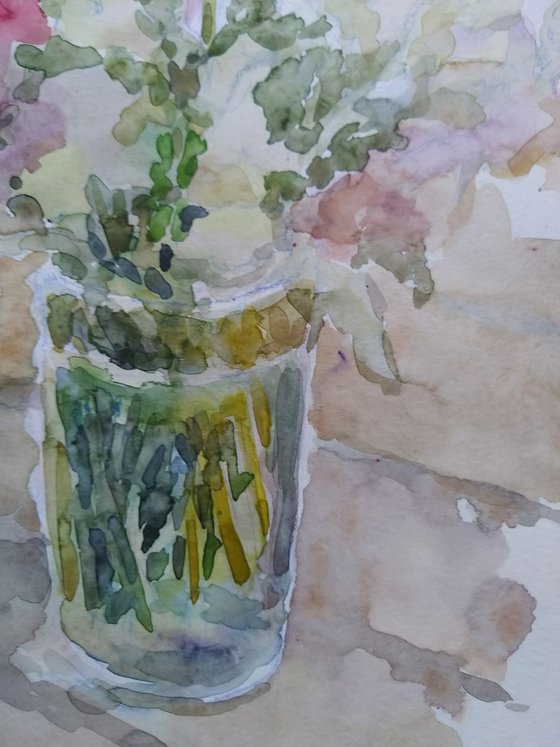 Bouquet of summer. Original watercolour painting.