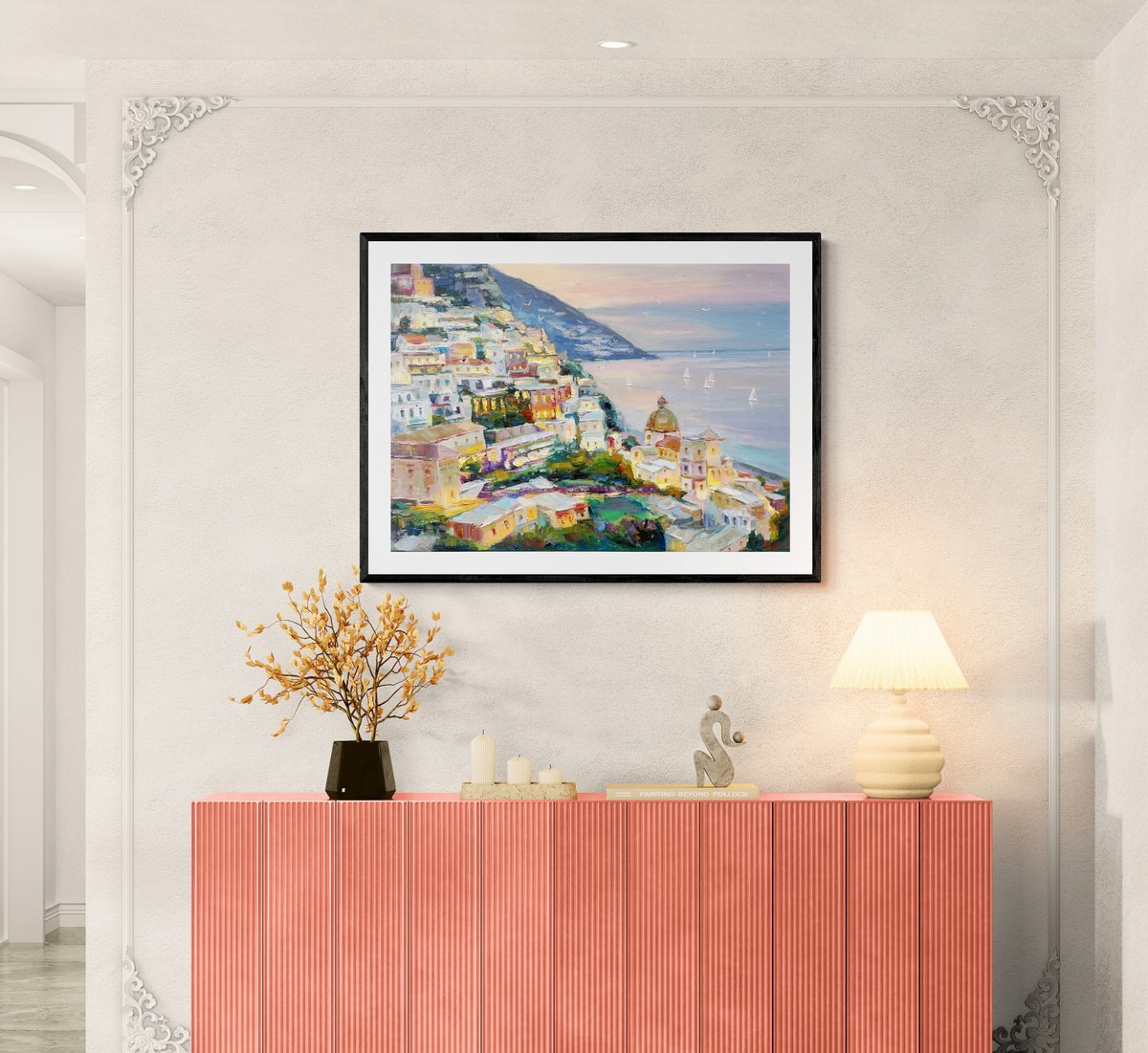 Impressionistic Cityscapes Oil Painting By Evgeny Chernyakovsky, 27 X 20, Evening City, Original Artwork