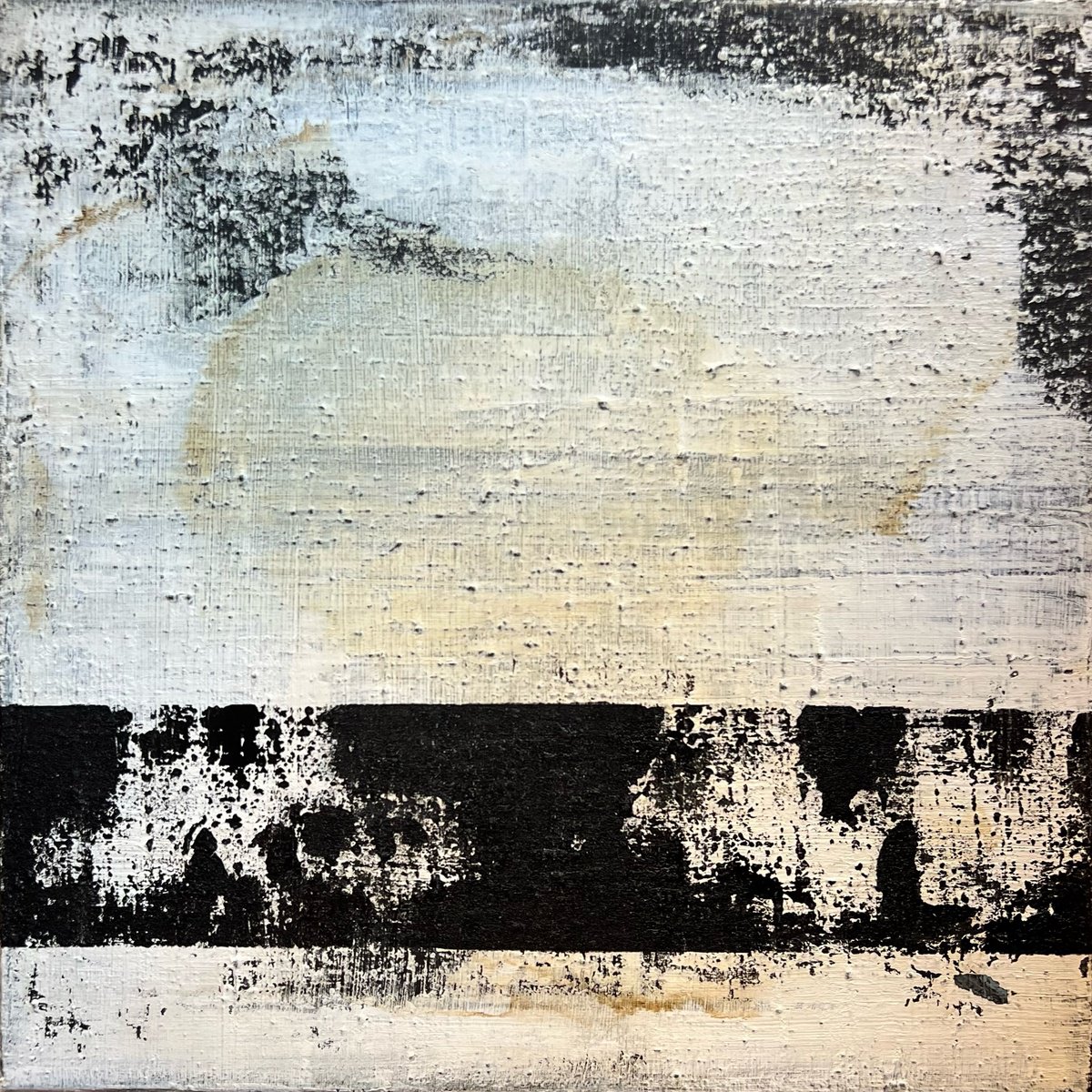 Abstract Painting By Sergio Aranda, 16 X 16", Unspoken, Original Artwork