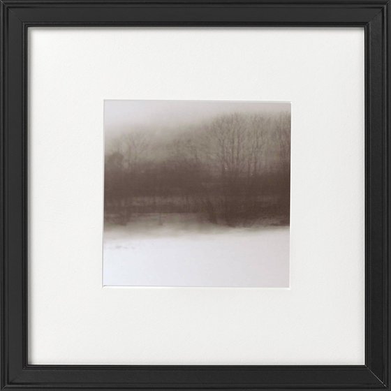Winter Tree Line on fine Linen framed