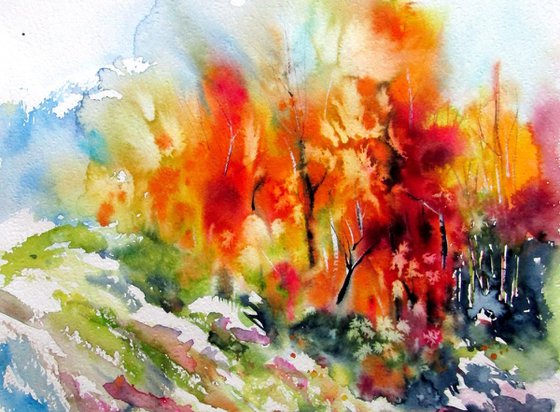 Bright autumn landscape