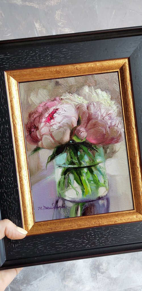Peony pink floral by Nataly Derevyanko
