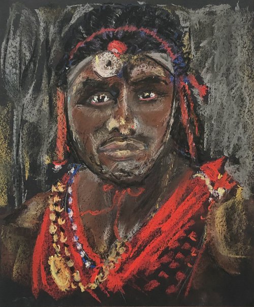 Morani - Masai Warrior by Kathryn Sassall