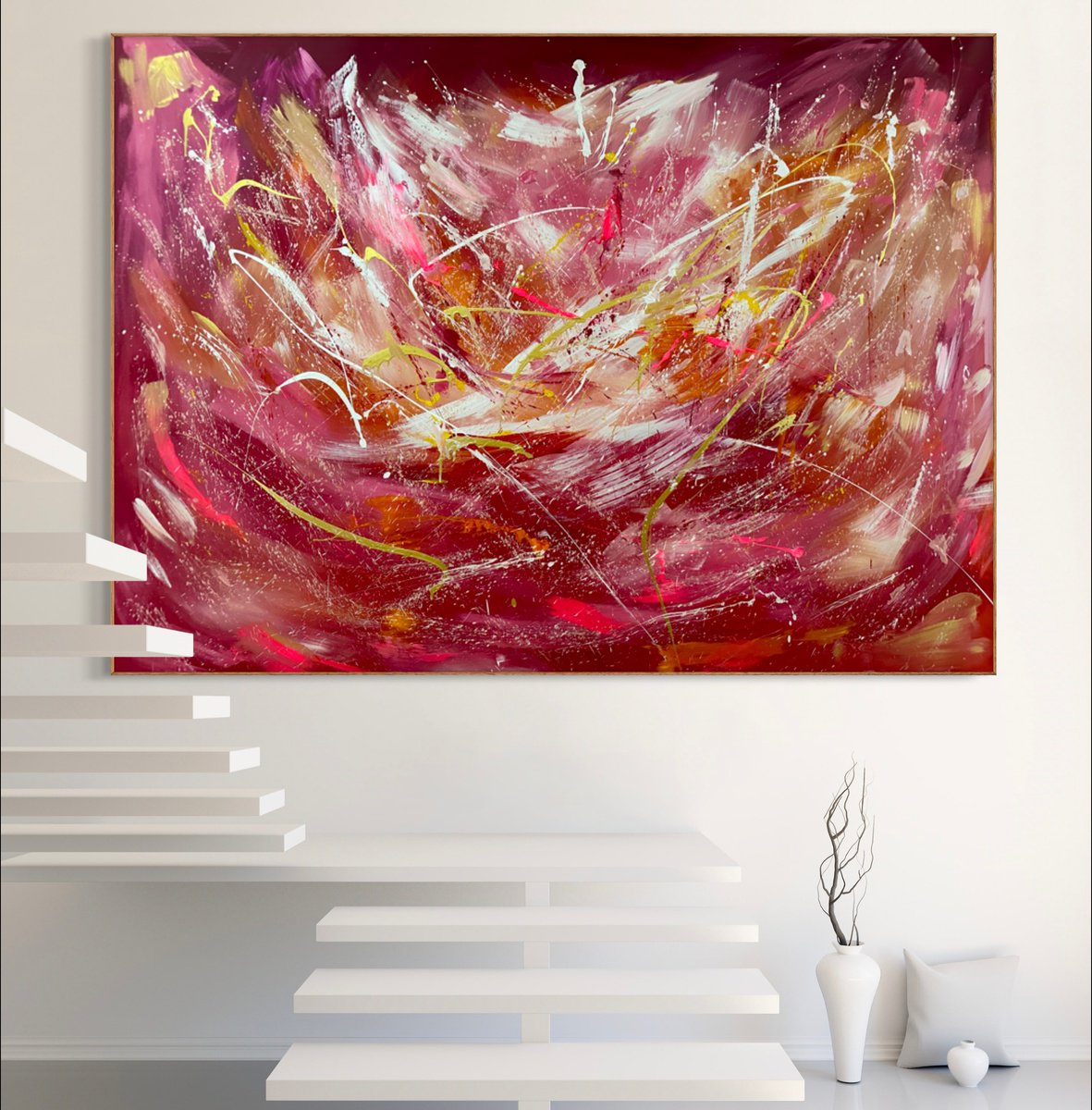 Organic Abstract Oil Painting By Alanah Jarvis, 81 X 60, Fun!, Original Artwork