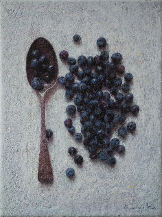 Blueberries and Spoon