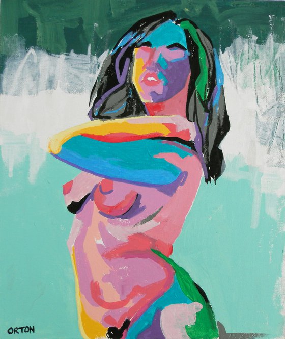 Abstract Female Nude Figure Study