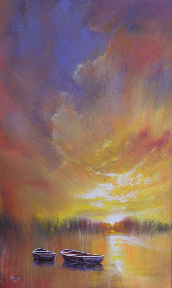 SPECIAL  PRICE !!! "Witnesses of sunset"