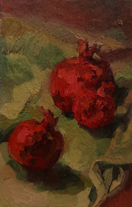 Red pomegranates