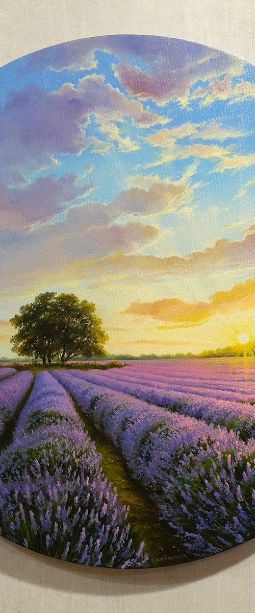 Landscape with lavender by Eduard Zhaldak