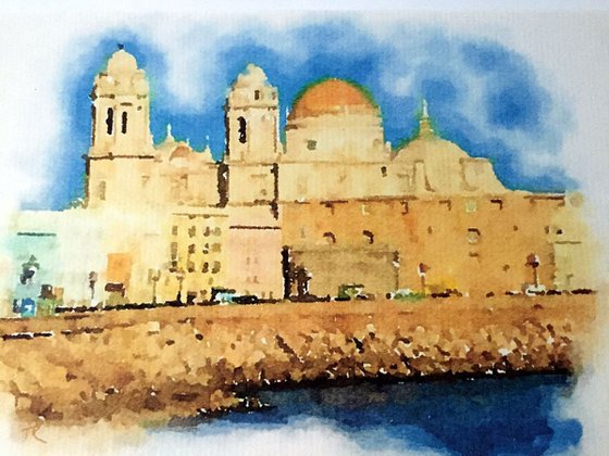 Old Cadiz from the sea