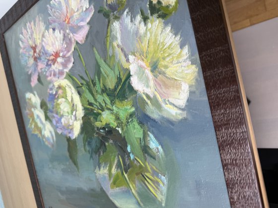 Peonies on a summer evening