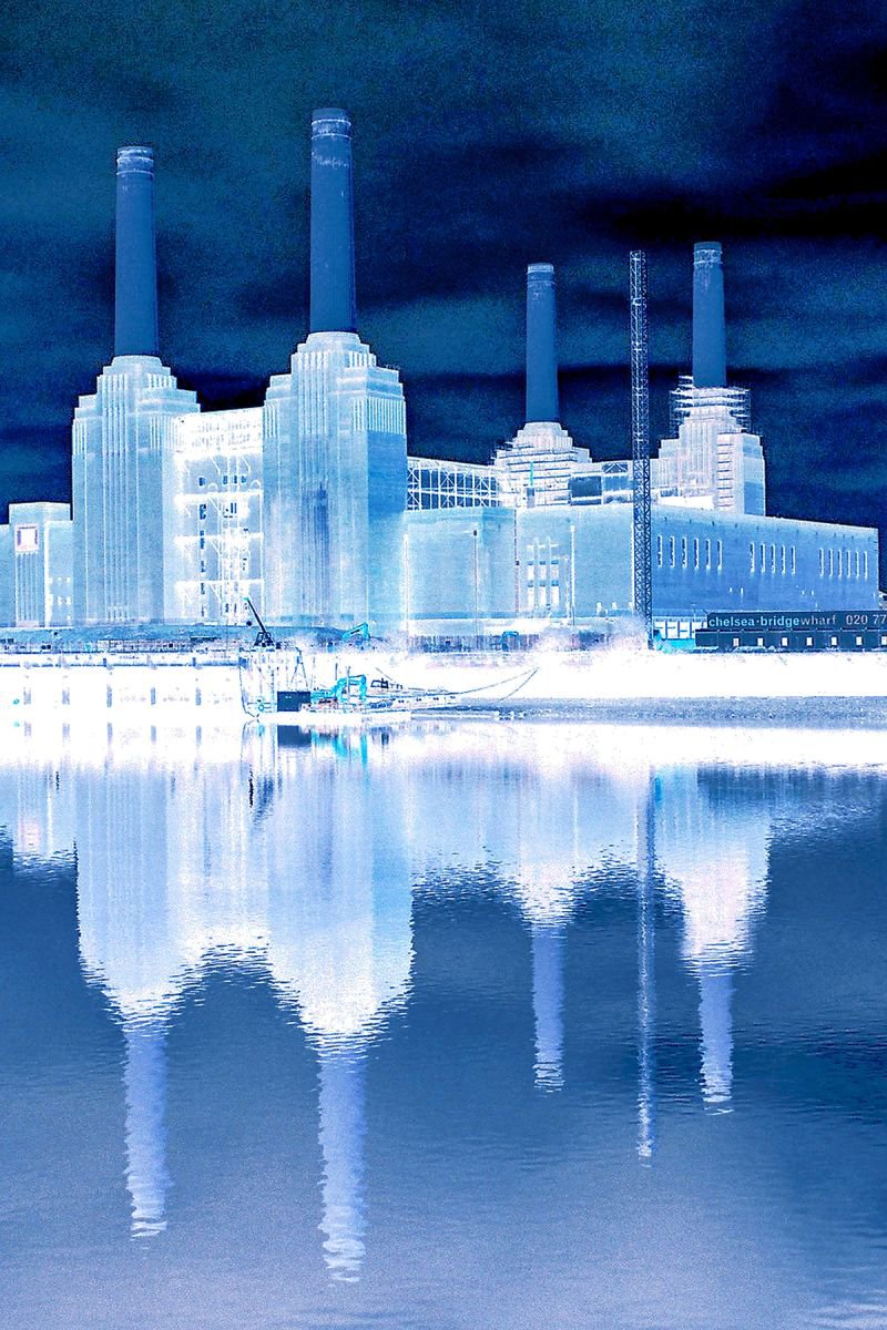 BATTERSEA BLUE Limited edition 1/25 18in x 12in by Laura Fitzpatrick