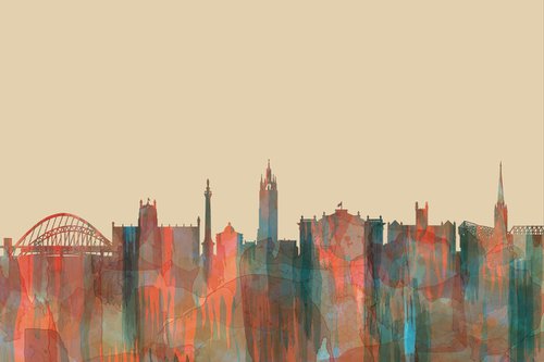 Newcastle, England Skyline - Navaho by Marlene Watson