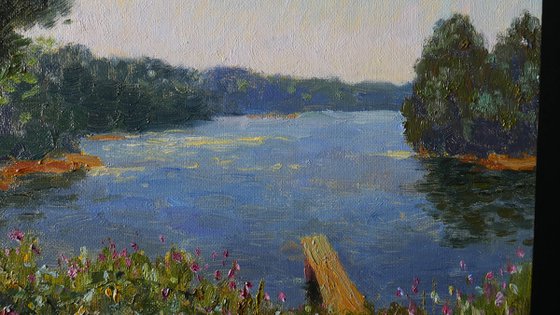 Hot Midday - original summer landscape, painting