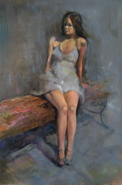 Figure(40x60cm, oil painting, ready to hang) by Kamsar Ohanyan