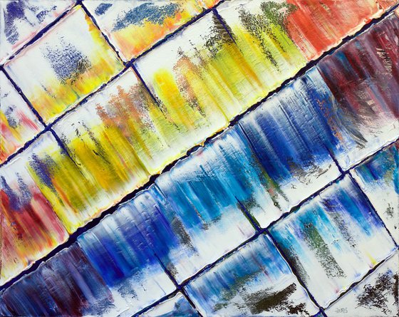 "Build Me Something" - Special Price + FREE USA SHIPPING - Original Large PMS Abstract Diptych Oil Paintings On Canvas - 30" x 48"