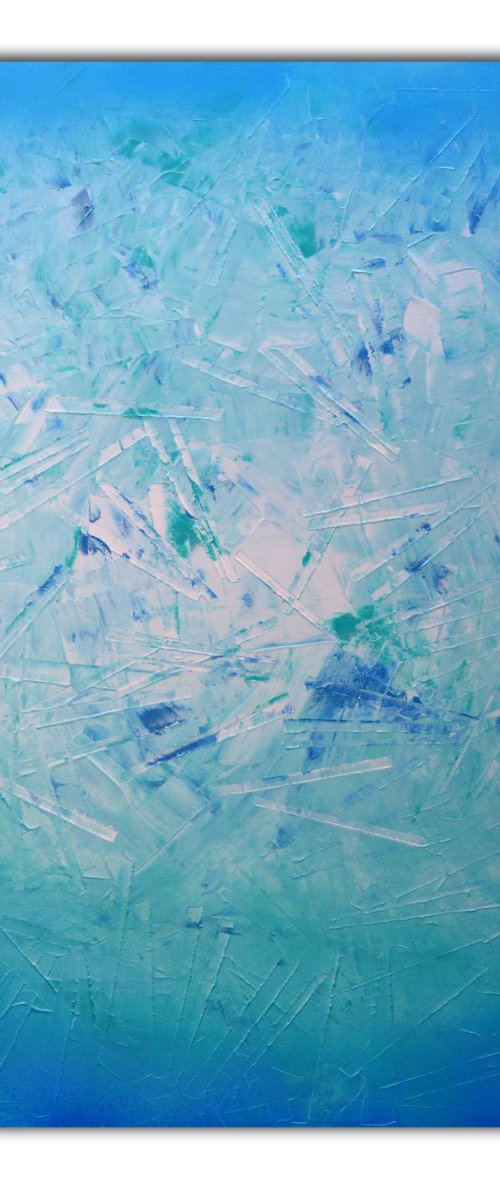 Tranquil IV - XL 100x100x4 cm Big Painting,  Large Abstract Painting - Ready to Hang, Canvas Wall Decoration by Soos Tiberiu