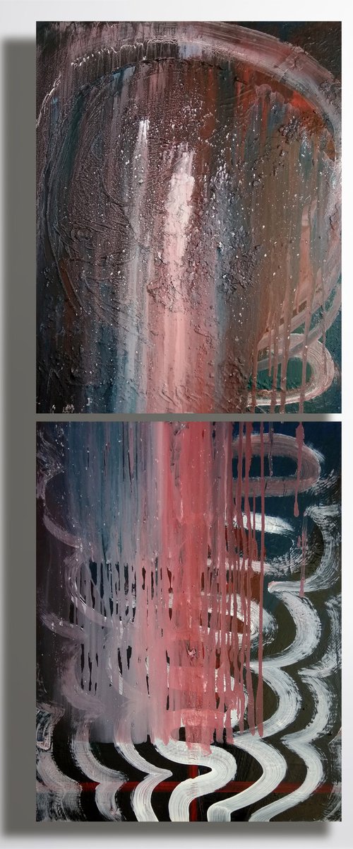 "Waterfall " diptych by Marya