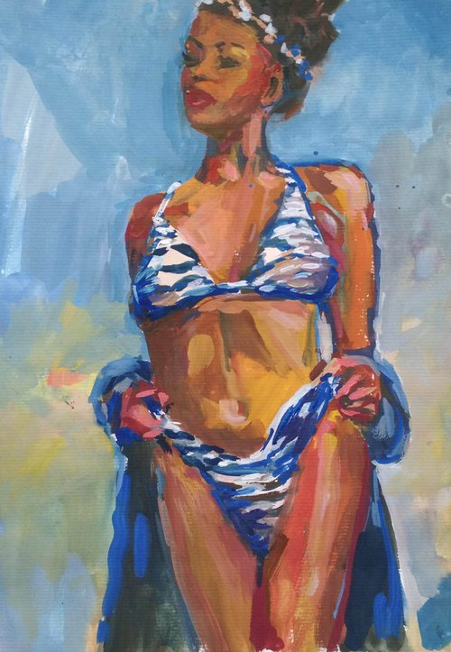 Beach girl by Ann Krasikova