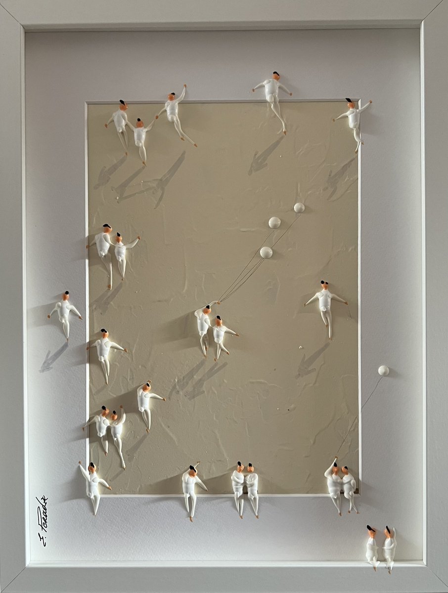 Abstract Portrait Acrylic Painting By Eka Peradze, 13 X 17, Freedom People Eka Peradze, Original Artwork