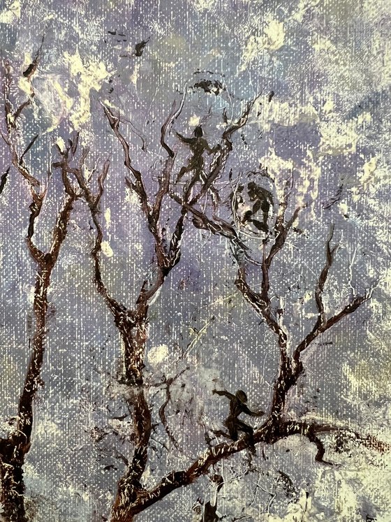 Moody tree Purple landscape