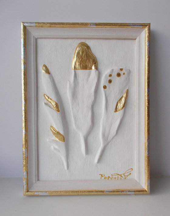 "Elegant feathers", set of 2