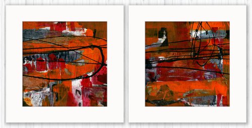 Abstract Composition Collection 12 - 2 Abstract Paintings by Kathy Morton Stanion by Kathy Morton Stanion