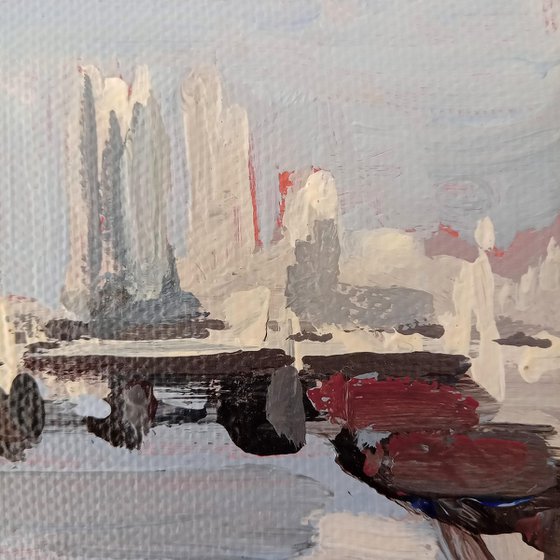 Dinky London City View from the Thames Path