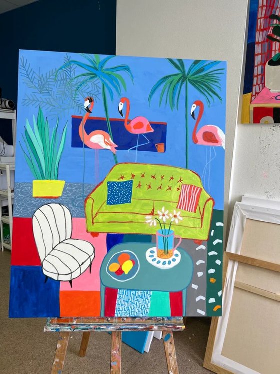 Tropical Flamingo Interior
