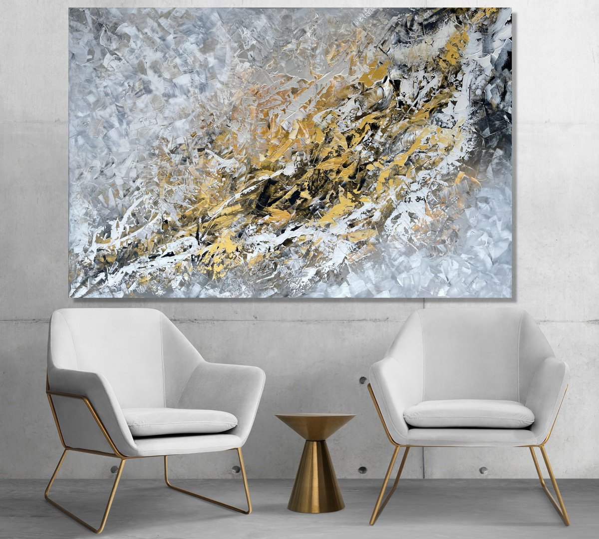 Abstract Acrylic Painting By Julijana Ravbar, 59 X 39", Daylight, Original Artwork
