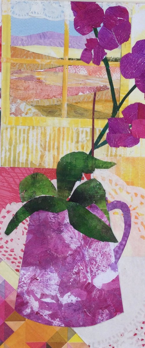 Pink Jug and Orchid by Dee Evans