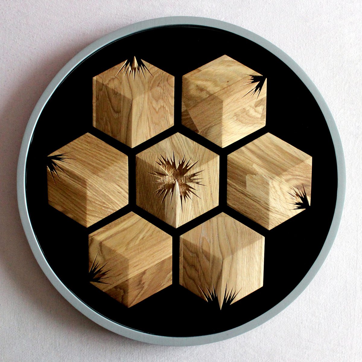 Urban And Pop Abstract Relief By Nikolay Martinov, 19 X 19", "View Points", Original Artwork