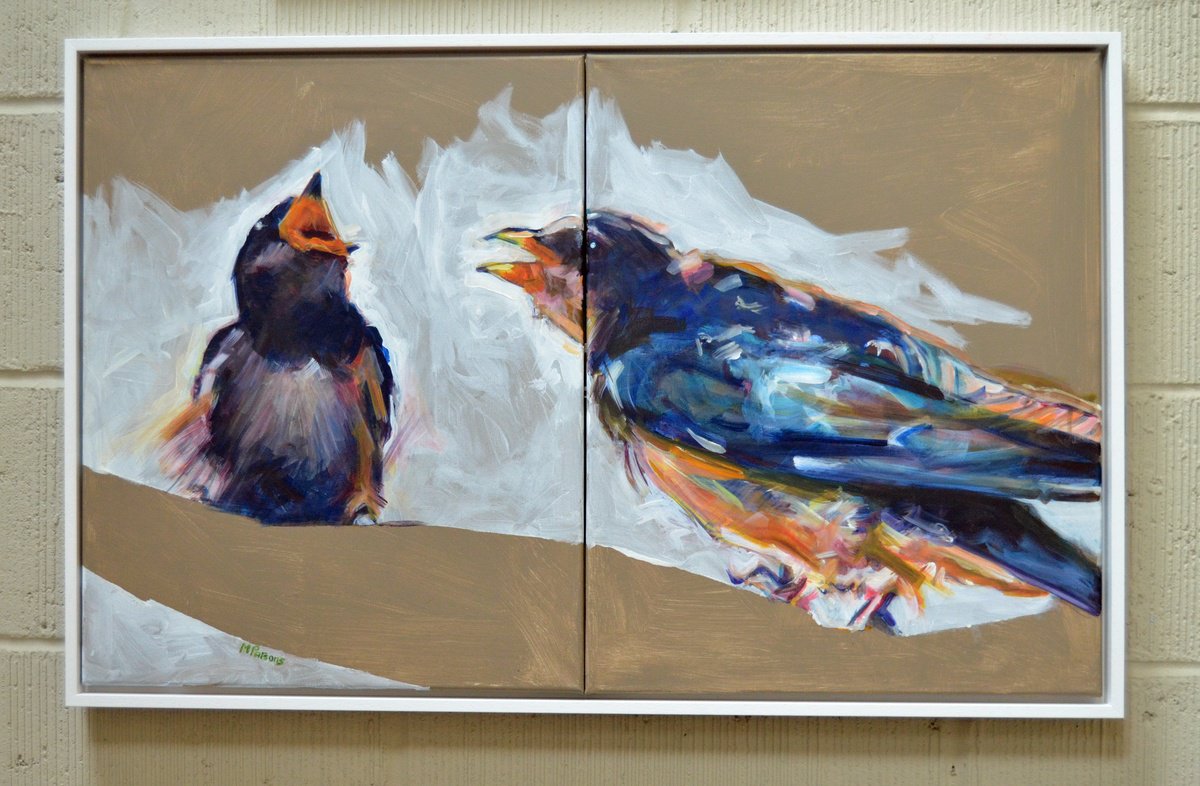 Expressive Animal Painting By Michelle Parsons, 33 X 21", Tbs, Original Artwork