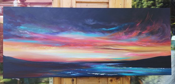 Twilight Blush - seascape, emotional, panoramic