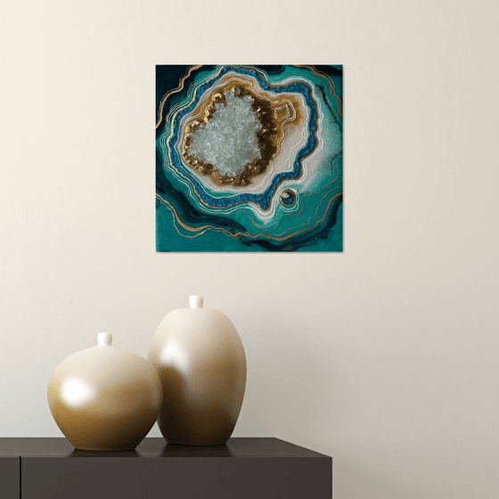 Malachite turquoise stripe