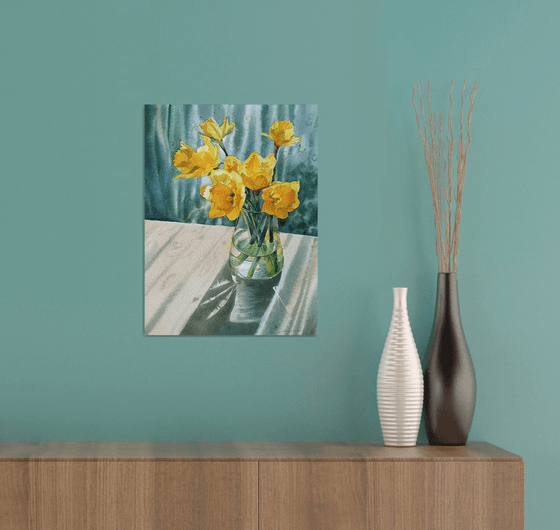 Bouquet of yellow daffodils