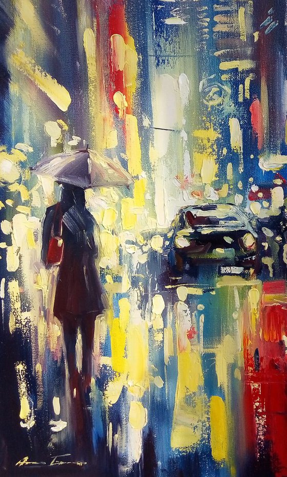 City rain